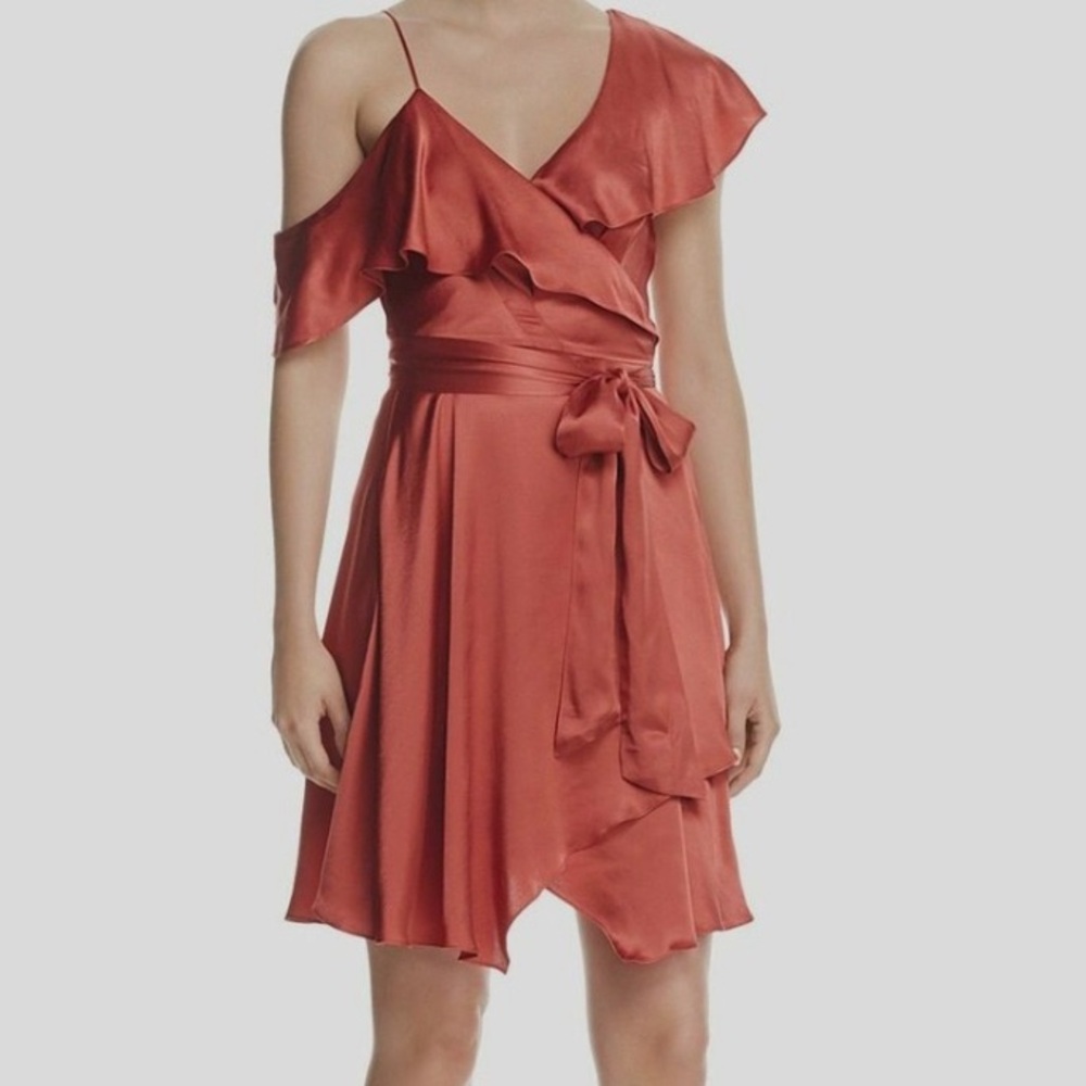 Wayf Rust Asymmetrical Dress